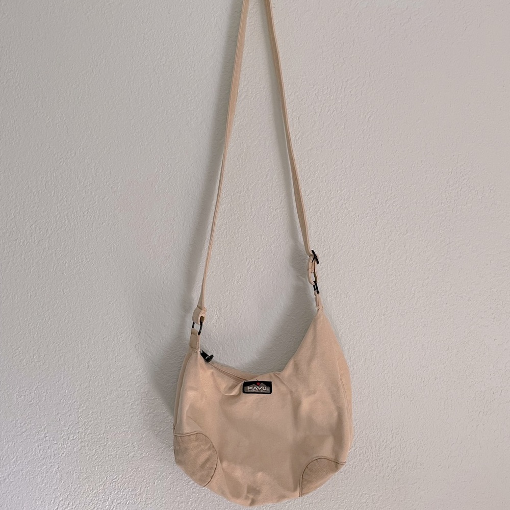 Kavu satchel crossbody messenger canvas beige
